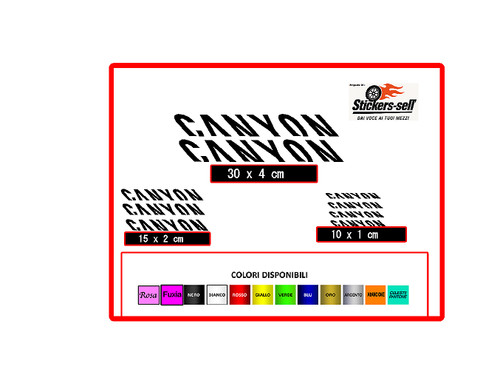 Kit adesivi canyon pezzi - 9,