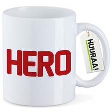 Tazza caffè eroe eroe idea