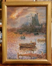 Dipinto olio scuola macchiaioli.