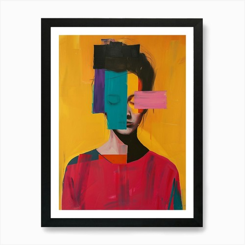 Quadro donna ritratto colori - donna,