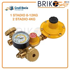 MINI CENTRALINA GAS GPL Y  2 BOMBOLE C/MANOMETRO  1 STADIO 8-12KG - 2 STADIO 4KG
