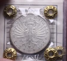 NL* VEIII 2 LIRE ARGENTO 1903 AQUILA Sabauda RRR R3 SPL/QFDC Perizia Cavaliere F