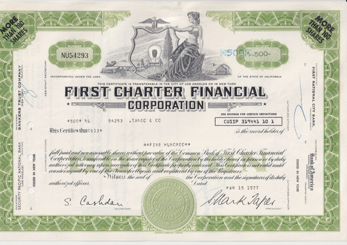 First charter financial 1977 - financial,