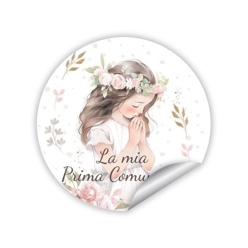Adesivi prima comunione bimba - adesivi,