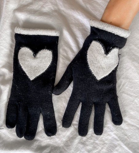 Guanti neri moschino cuore - neri,