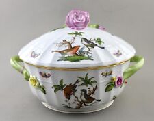 HEREND ROTHSCHILD BIRD RO ROSA ROSA GRANDE PIATTO E COPERCHIO 1049 SI PREGA DI LEGGERE