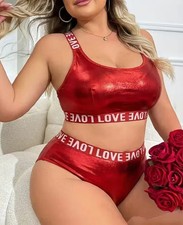 Rosso taglie forti stampa LOVE