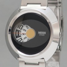 Orologio Vintage Citizen Independent 1481010 Jumping Hour 6038 Quadrante Nero 7,76 in