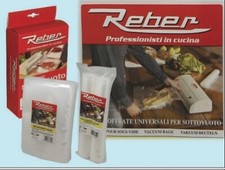 Buste sacchetti sacchetto x alimenti sottovuoto reber 100pezzi universali15x40cm