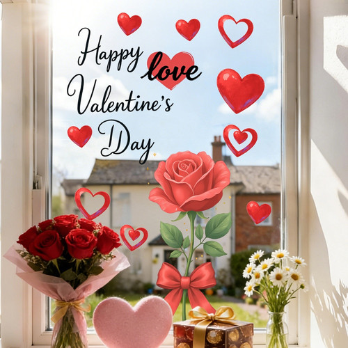 Adesivo per finestra - , cuore
