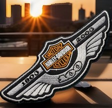 🔥 Moto Harley Davidson 100 Anniv 5+” Ricamato Ferro su Patch Biker