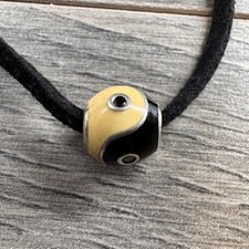 Pandora Argento Sterling Yin Yang Perline Charm Smaltato con Zirconi Cubici