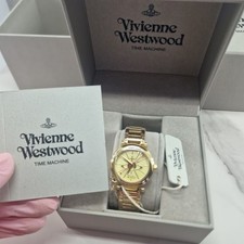 Orologio Vivienne Westwood oro madre sfera charm VV006KGD con etichette, senza scatola.