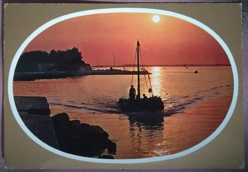 Cartolina mare tramonto - cartolina,