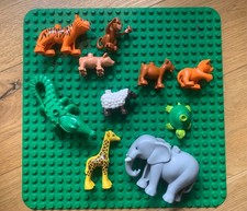 lotto 10 animali lego duplo e base lego grande 38cm duplo animals