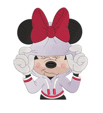 Toppa ricamata ragazza topo