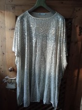 Caftano in paillettes ecru