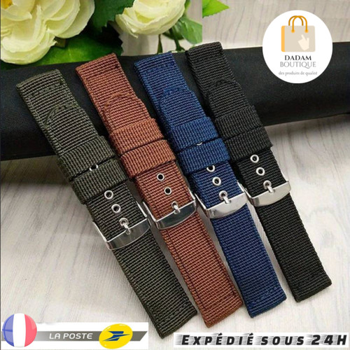Bracelet montre tissu toile - montre,