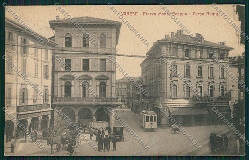 Varese città tram cartolina - città,