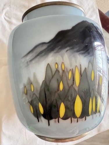 Vaso cloisonne paesaggio - vaso,