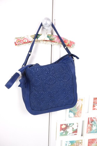 Borsa donna blu fatta - , mano