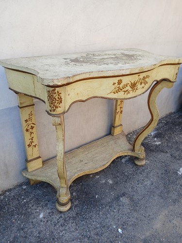 Console laccata con paesaggio - con,