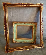 Cornici antiche portafoto Barocco due laccate dorate