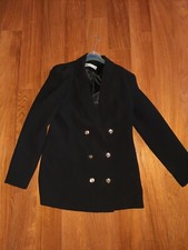 ZARA WOMAN BLAZER Giacca Nera Bottoni Dorati Usato (S)
