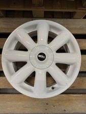 ✅1xOEM Mini Cooper R50 R56 Cerchio Alluminio Bianco Cerchio in Lega 17" 7J ET:48 Crown Spoke 104