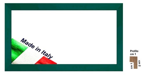 Cornice legno verde ottanio - legno,