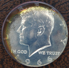 1966 Kennedy mezzo dollaro