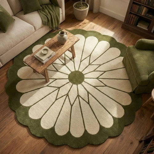 Tappeto con fiori - , di