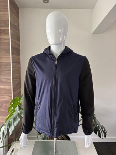 Prada jacket blue black - prada,
