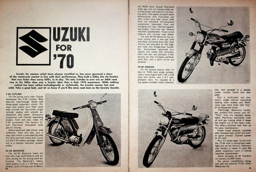 Suzuki 1970 articolo moto - suzuki,