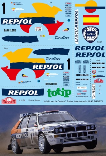Decals per lancia delta - 1/24,