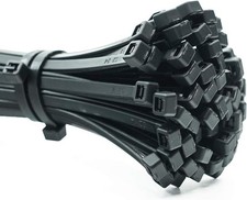 ERKO Fascette plastica nere 150 x 2,5 mm 100 pezzi di cablaggio professionali