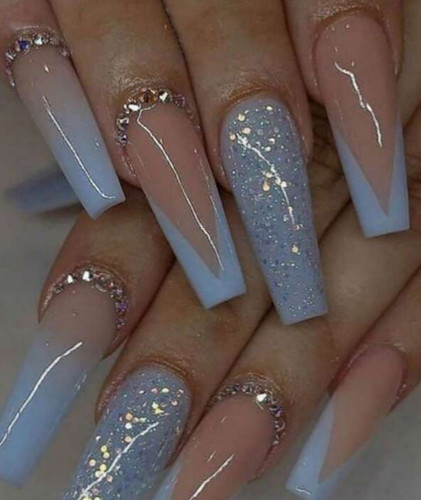 Bellissimi strass bara - , blu