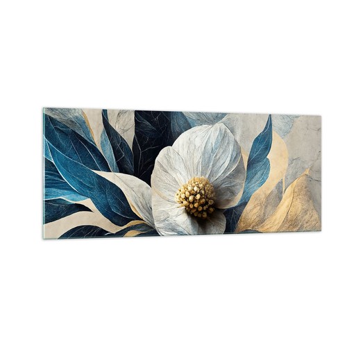 Quadro vetro 100x40cm fiore - su,