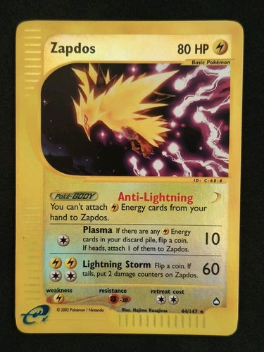 Zapdos 147 reverse - zapdos, holo
