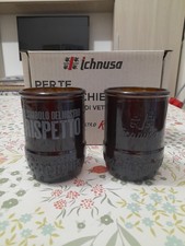 Ichnusa 2 Bicchieri Boccali Birra Collezione 2025 Vetro Ambrato 20cl
