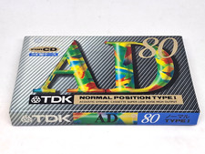 TDK AD 80 Nastro audiocassetta vuoto (sigillato) NUOVO