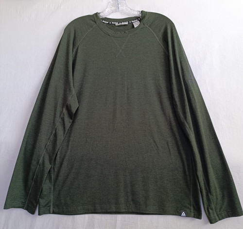 Reebok uomo verde manica lunga - verde,