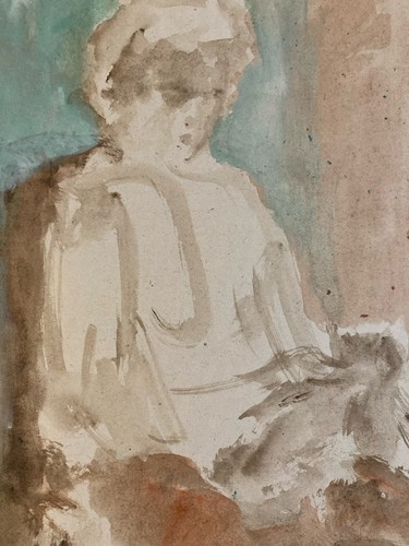 Pittura ritratto uomo gouache - ritratto,