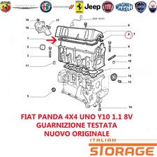 FIAT PANDA 4X4 UNO Y10 1.1 8V GUARNIZIONE TESTATA NUOVO ORIGINALE 73502863