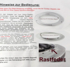 ADAPTER (EOS BODY-CY) adattatore anello lens EF-CONTAX MADE IN GERMANY Zeiss MMJ