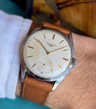 Longines 30l 7777 Manual Winding Steel Case 35 Mm Vintage Watch Crown Original