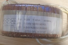 Trasformatore Toroidale SC09 P60VA 50/60HZ PRI 0-220V SEC 0-24V