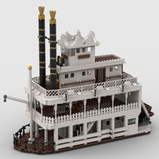 Western Paddle Steamer Steamship Steamboat Building Toys set 1440 pezzi nuovo