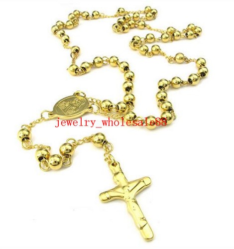 Collana rosario croce gesù - collana,