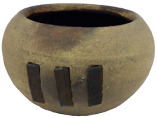 Vaso In Ceramica Lavorazione Artistica Al Tornio con Smalti e Inserti in Ferro